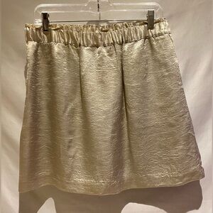 Banana Republic BR Monogram Metallic Silver Skirt, size 10